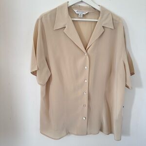 Casual Corner Annex 100% silk top Women’s Size 16